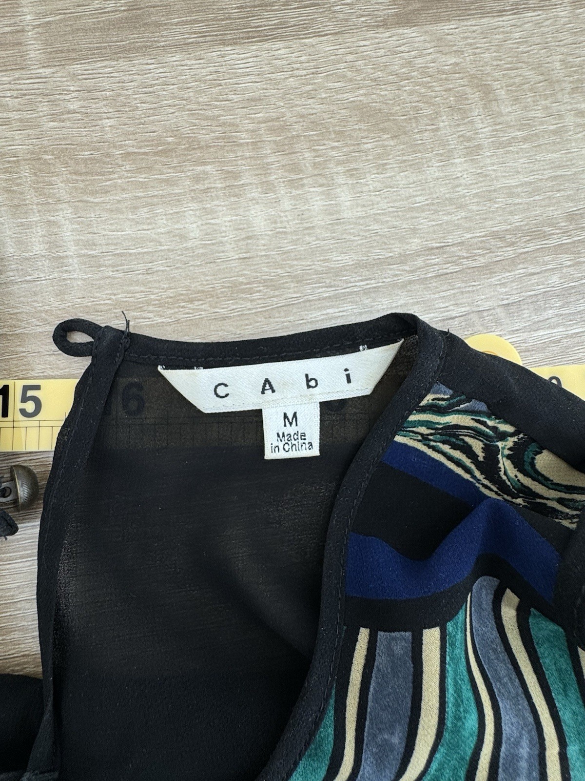 CAbi Mixed Pattern Sleeveless Top Size M