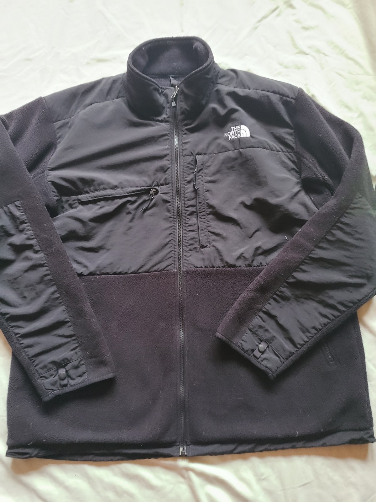 The North Face Fleece Jacket Polartec Denali Black Full Zip Mens XXL Soft Shell