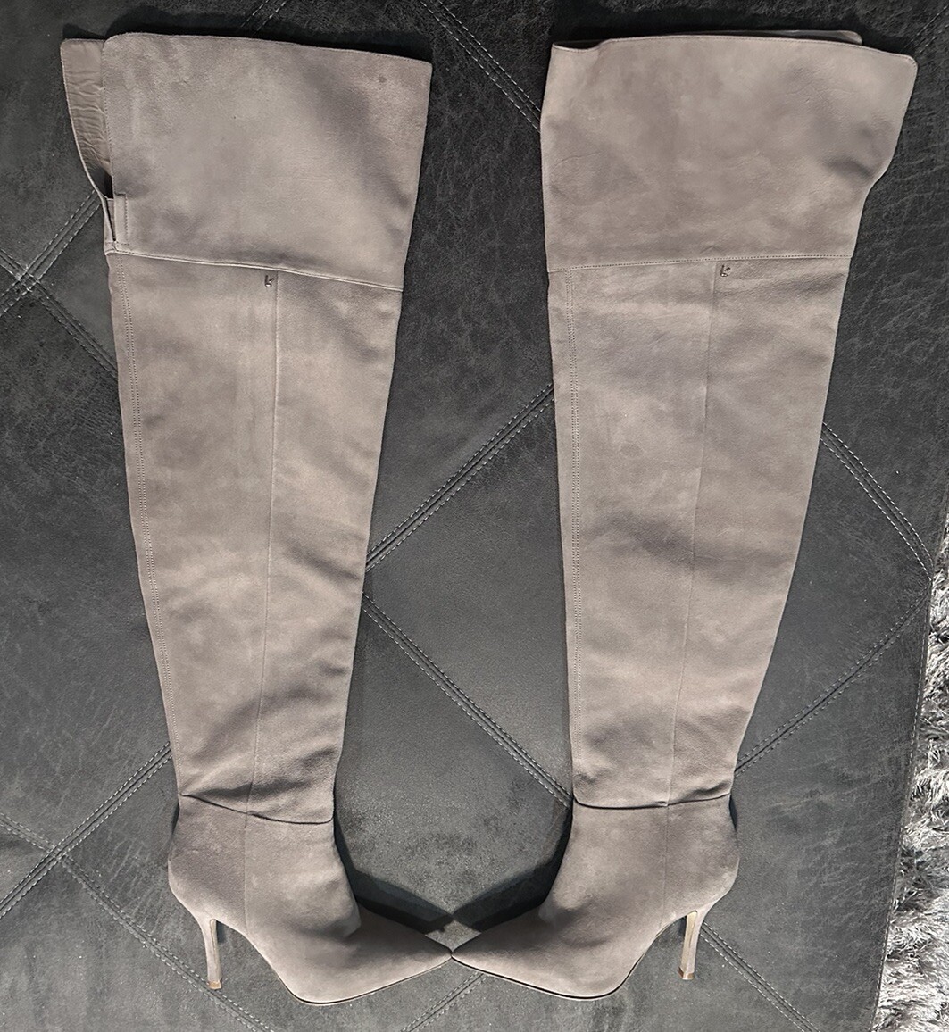 larroude boots Kate Sz 8.5m Super High Thigh High Boots Dark Sand Color
