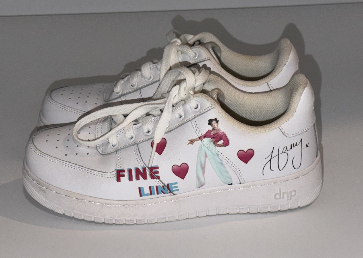 Drip Creationz Harry Styles Fine Line D1 Sneakers Shoes 7.5 One Direction