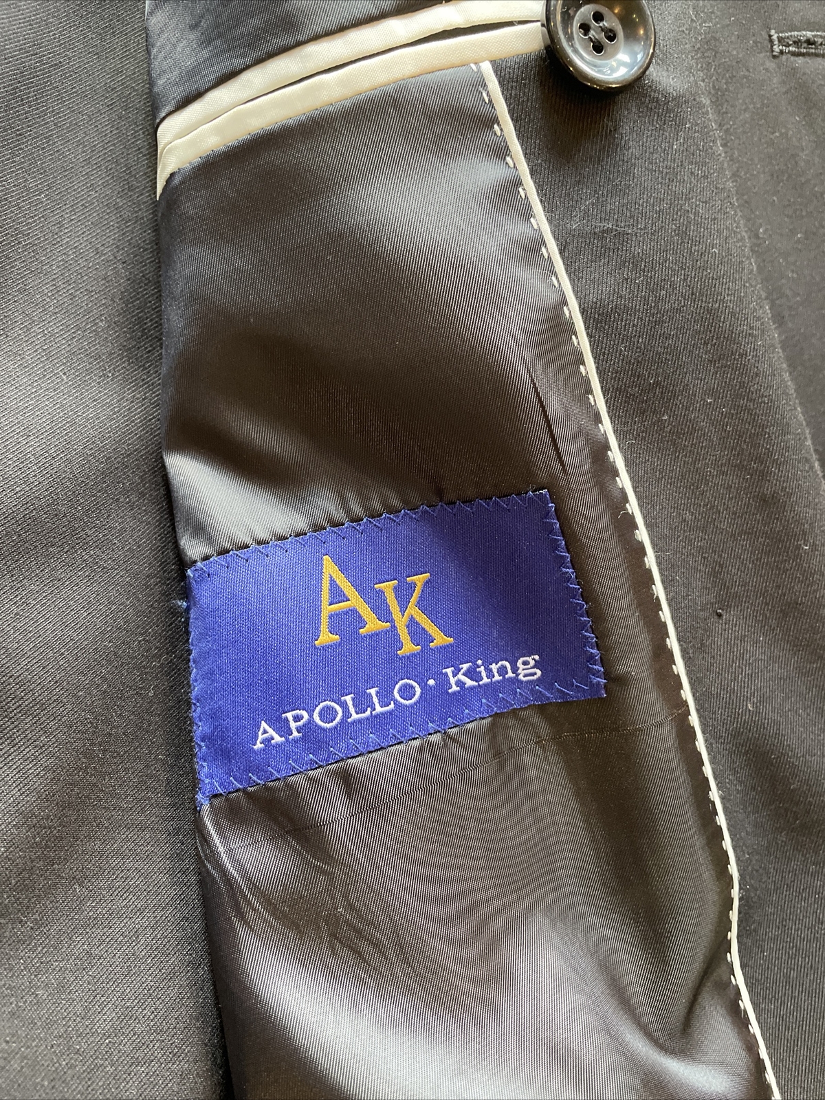 NWT Men’s Black Double Breasted Suit Apollo King Size 48L
