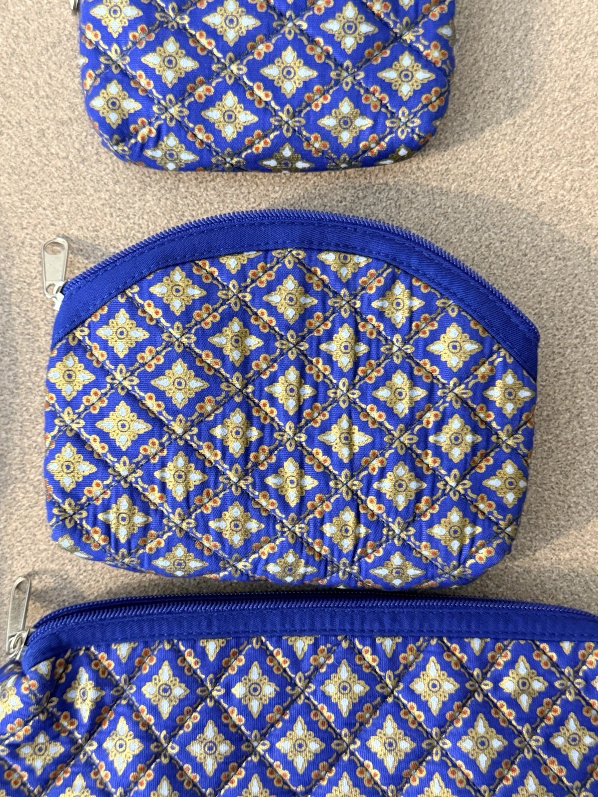 TAVI Quilted Cotton Tote Bag Eco Friendly Fair Trade Handmade Nesting Bags New
