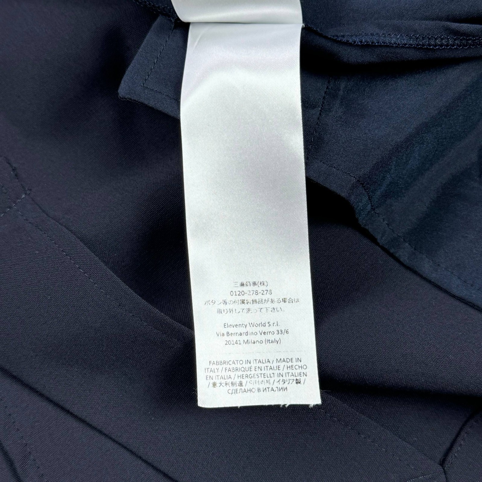 Eleventy Blazer Men’s Navy Blue Double Breasted 6 Button Double Vented Size 48