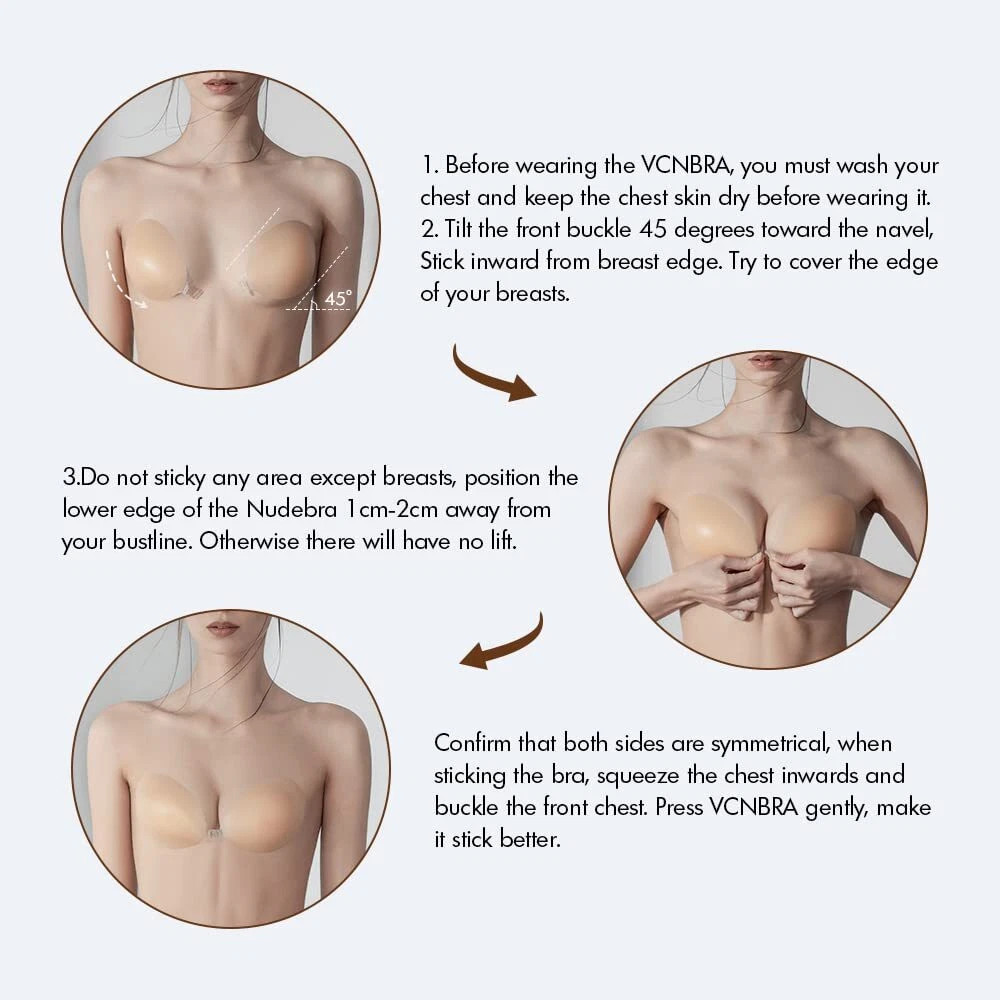 Silicone Breast Enhancer Pads Bra Inserts – Natural Look and Feel (Size A to B)