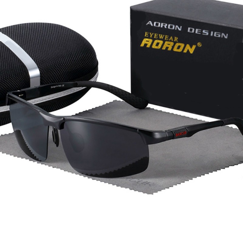 Aluminum HD Polarized Photochromic Sunglasses Men Driving Eyewear Sports Glasses
