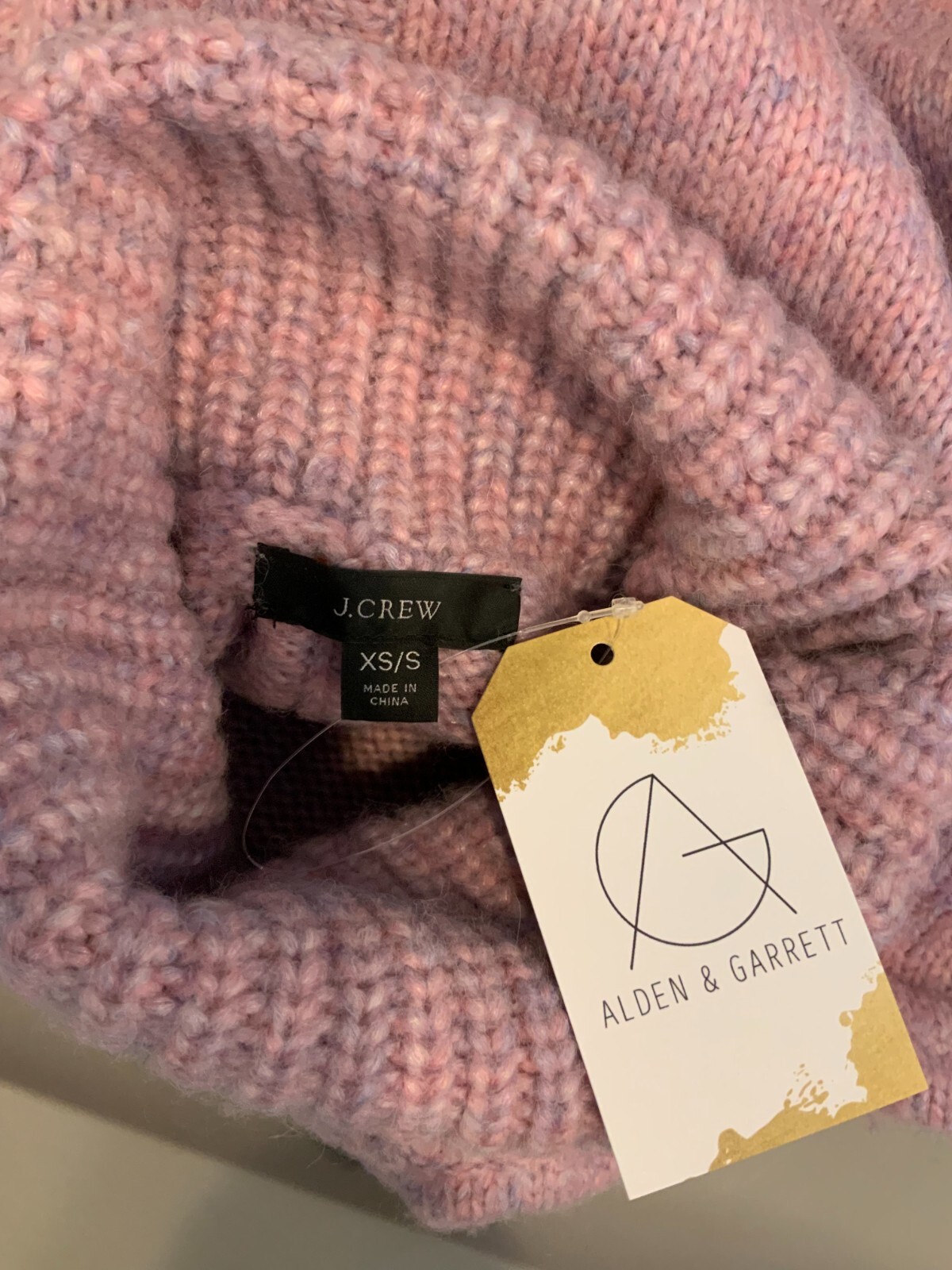 J.Crew Light Purple Wool Blend Turtleneck Poncho, Size XS/Small