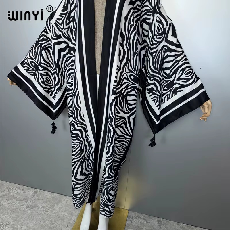 Africa Bohemia Kimono Maxi Dress Beach Wear Cardigan Abaya Muslim Woman Coat Boh