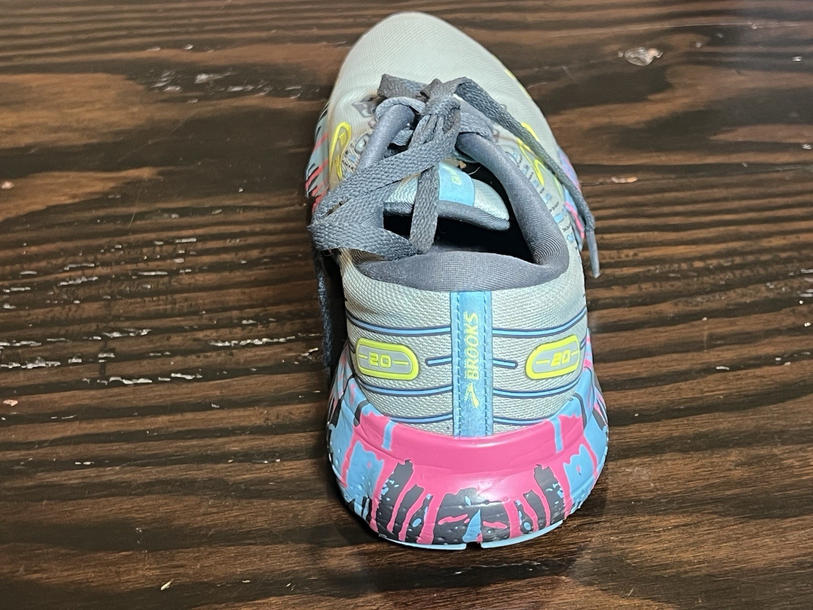 Brooks Glycerin 20 Womens 9.5 Running Shoes – Black/Blue/Pink Paint Drip Splat