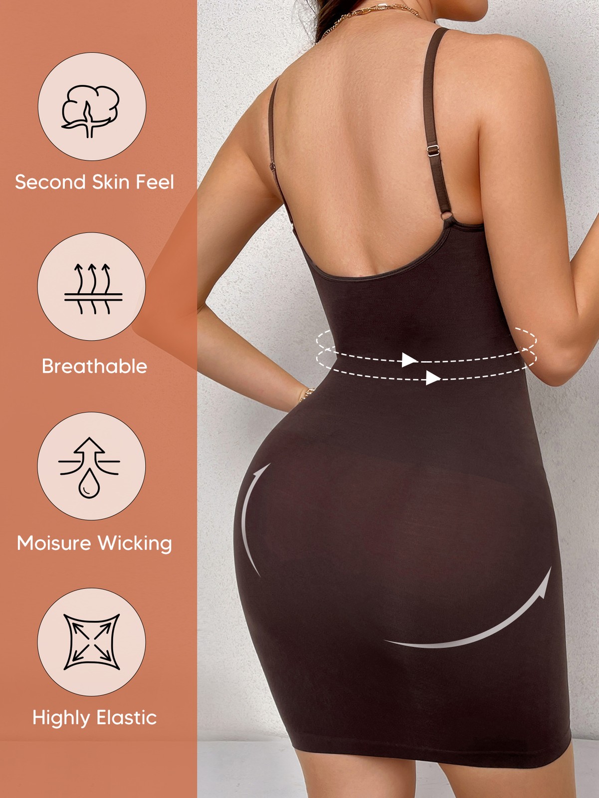 Women Slip Dress Shapewear Firm Tummy Control Full Body Shaper for Under Dresses