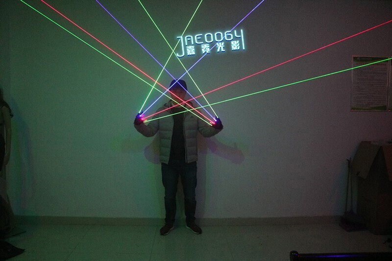 LED Light Glow Gloves DJ Dancer Bar Stage Show Color Laser Gloves Cosplay Props