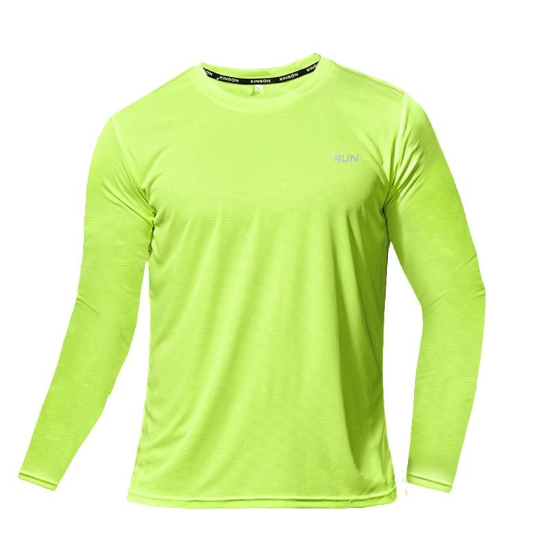 Summer Ice Silk Long Sleeve T-shirt Men 2023 New Quick Dry Breathable Air Condit