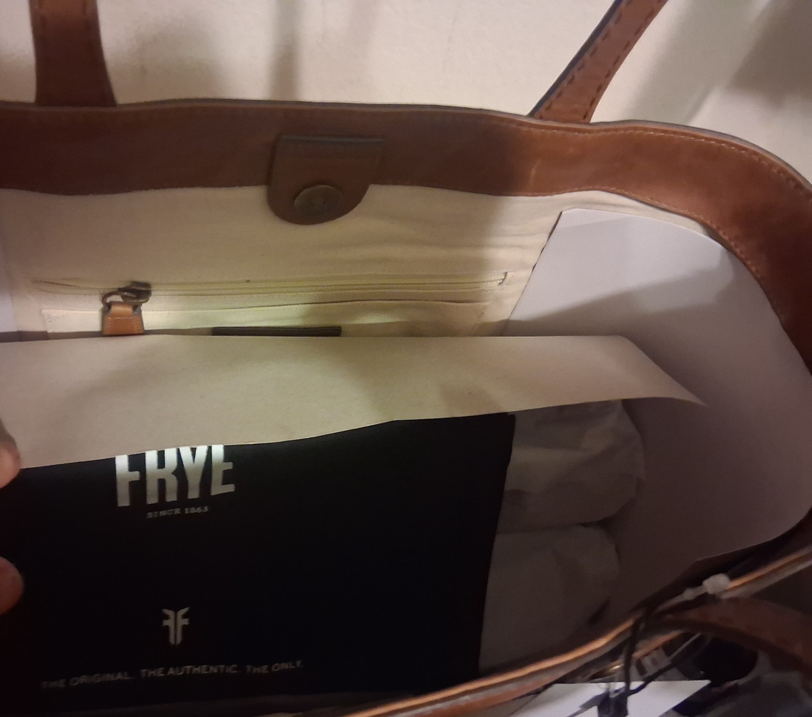Frye Original Melissa Large Shopper Tote Bag COGNAC DB181 NWT $358