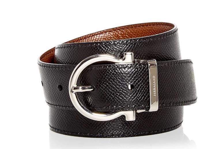 SALVATORE FERRAGAMO TAN & BLACK REVERSIBLE MENS BELT