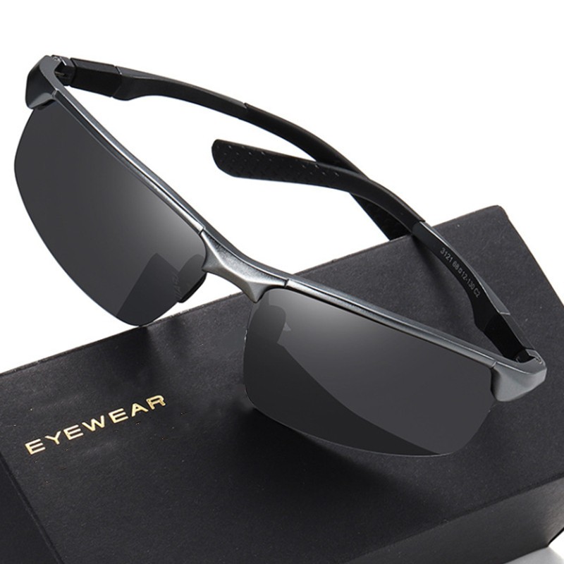 Aluminum HD Polarized Photochromic Sunglasses Men Driving Eyewear Sports Glasses
