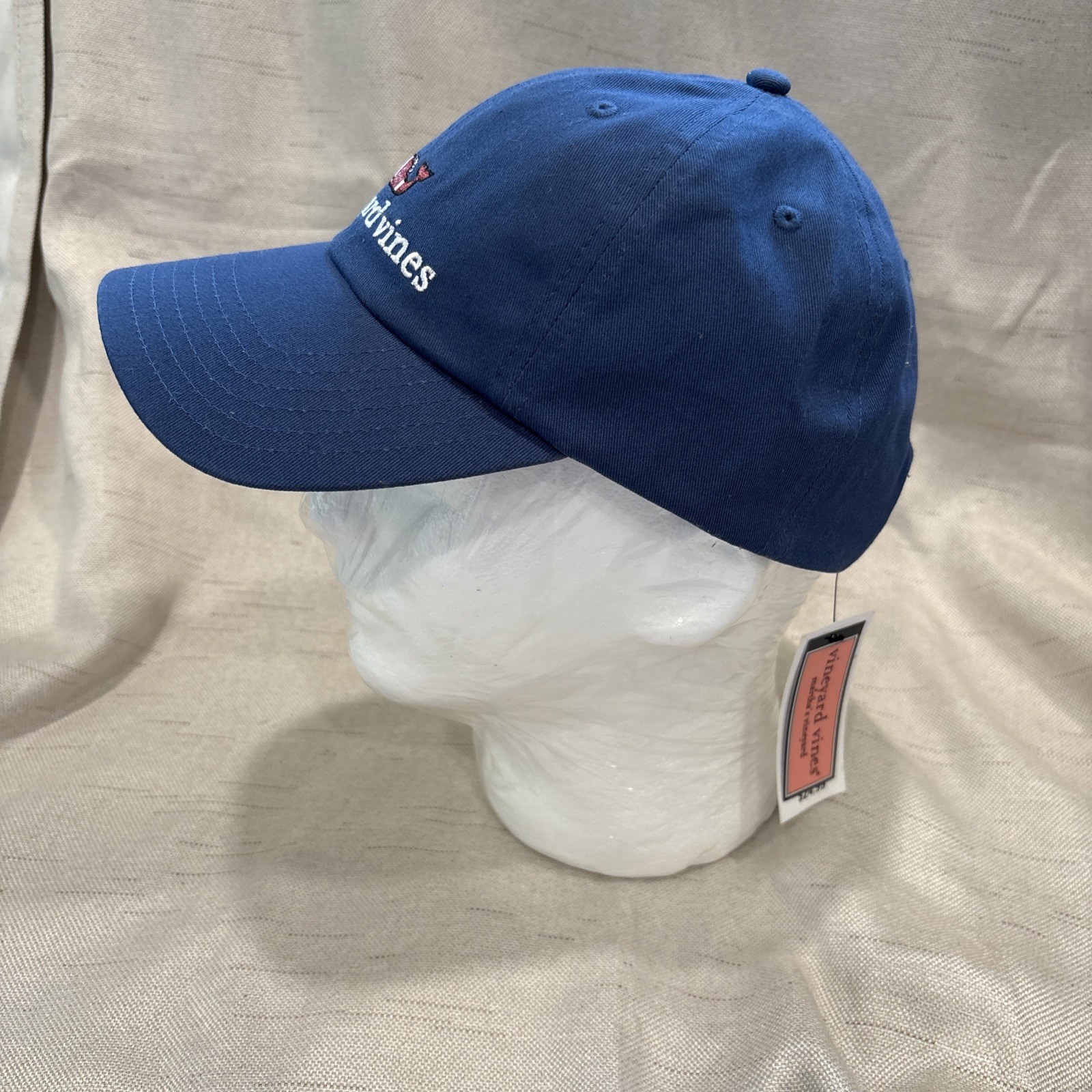 Vineyard Vines Baseball Hat Mens One Size Blue Football Whale Logo 5A004416-982