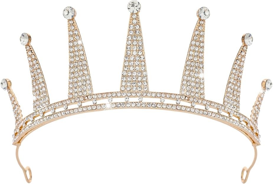 Statue of Liberty Crown – Renfaire Spiked Sunburst Gold with White Rhinestones