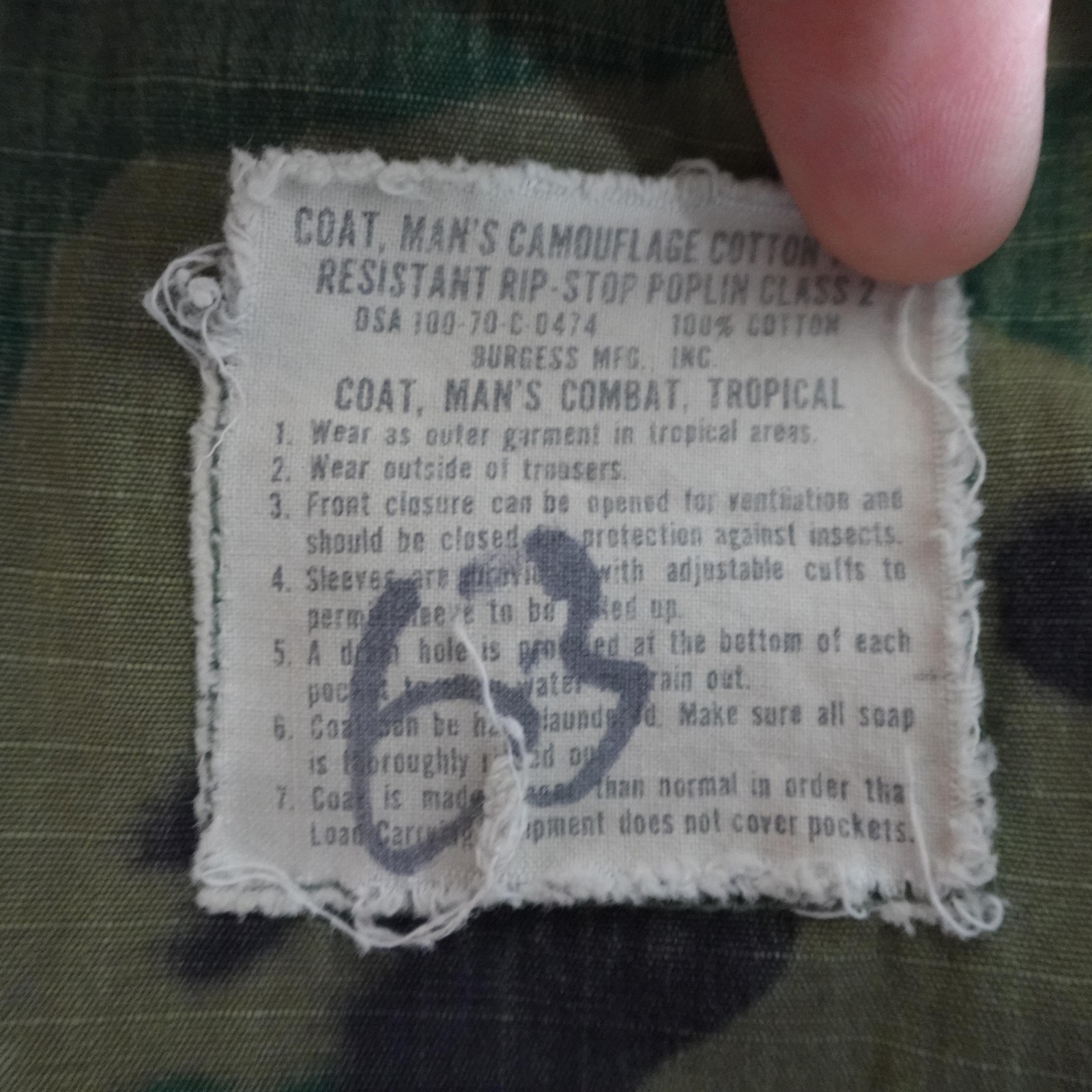 USMC ERDL Jungle Camo Jacket Mens Small Uniform Shirt Slant Pocket Vietnam 70s