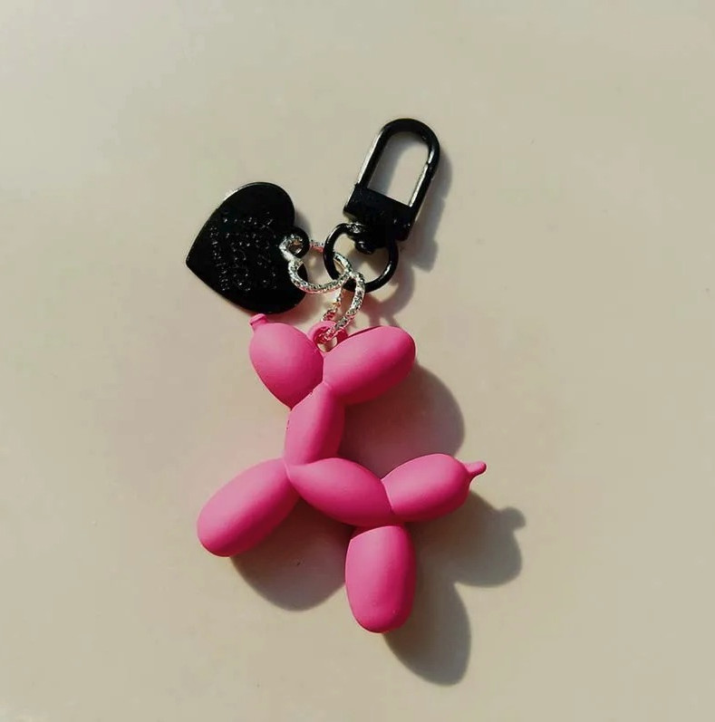 1pc Cute Jelly Balloon Dog Keychain Cartoon Pendant Unisex Key Accessory – NEW
