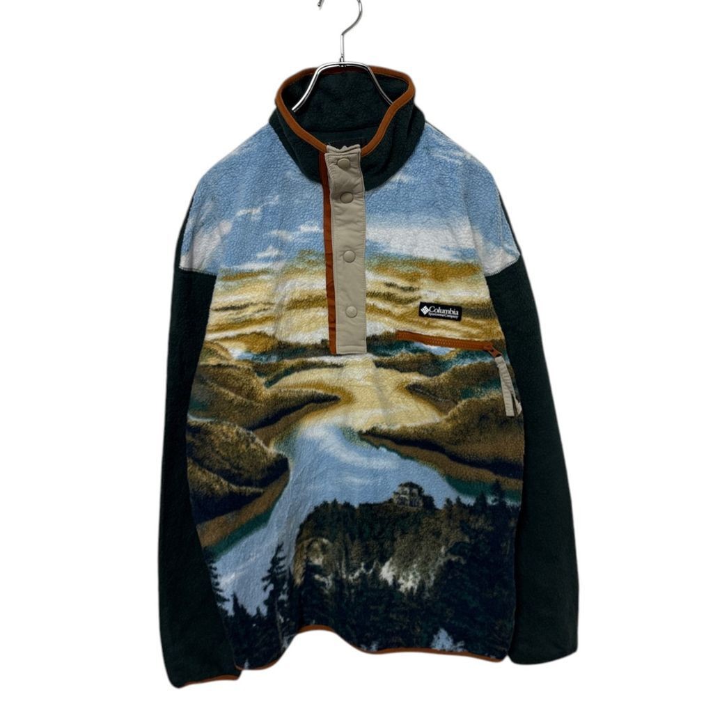 【Columbia】 Helvetia Half Snap Fleece Landscape ヘルベティア ハーフスナップフリース 風景柄 S-4446