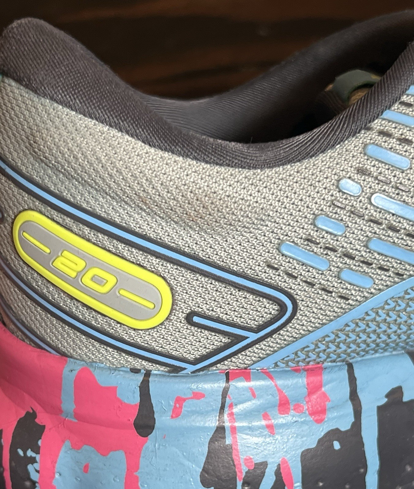Brooks Glycerin 20 Womens 9.5 Running Shoes – Black/Blue/Pink Paint Drip Splat