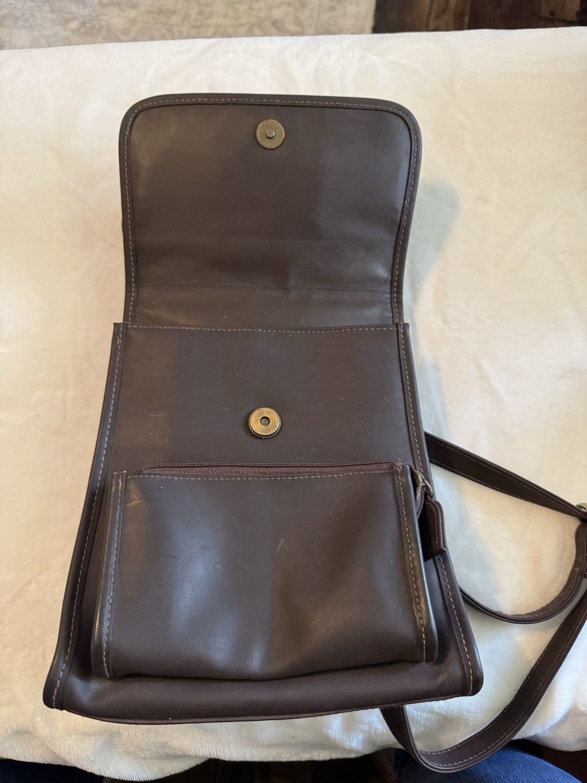 Vintage Fratelli Brown Leather Backpack Purse 10 X 8.5 Inches