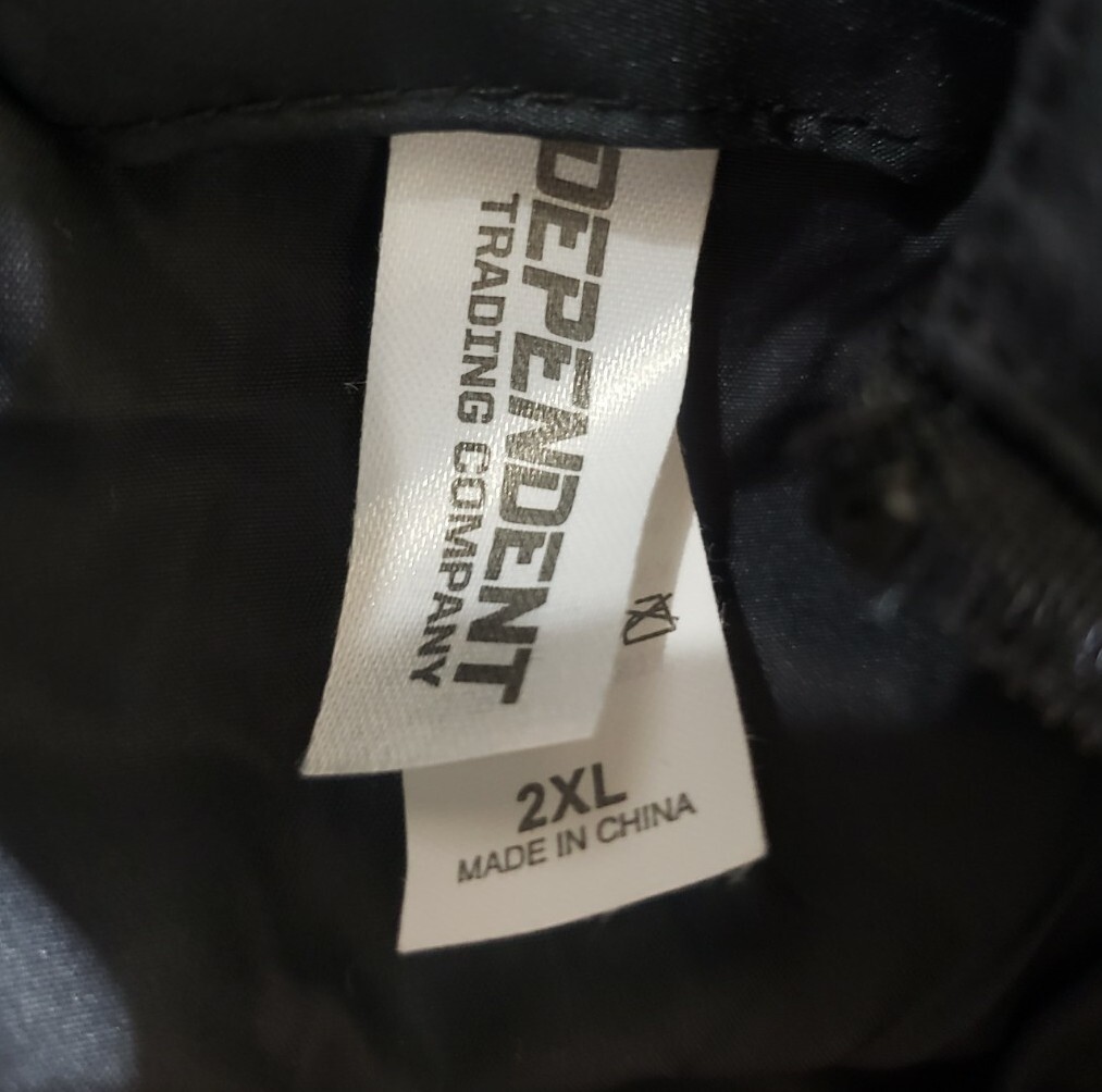 Independent Trading Co Water Resistant Anoral Jacket Black Camo 80eighty Sz 2XL