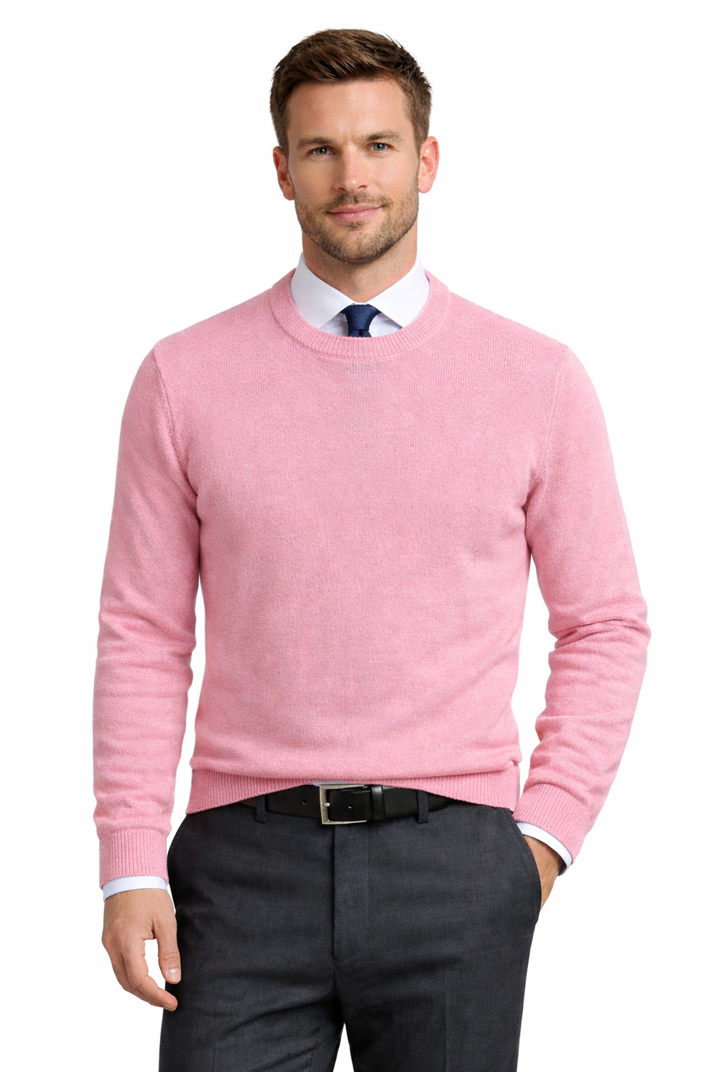 Socal Look Men’s Sweater Crew Neck Long Sleeve Acrylic Pullover