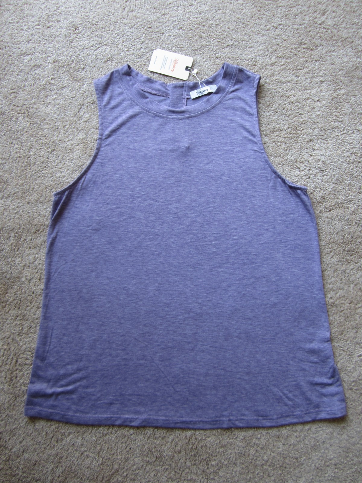 Kikiberry women’s XL light purple sleeveless blouse tank w/ back zipper