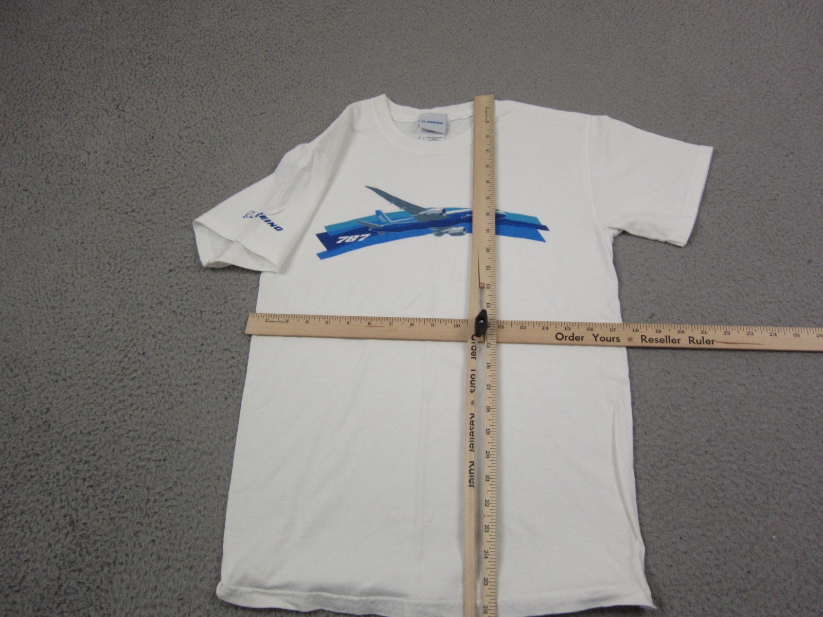 Vintage Boeing Shirt Adult Small White Airplane Aviation Mens 787 Dreamliner 90s