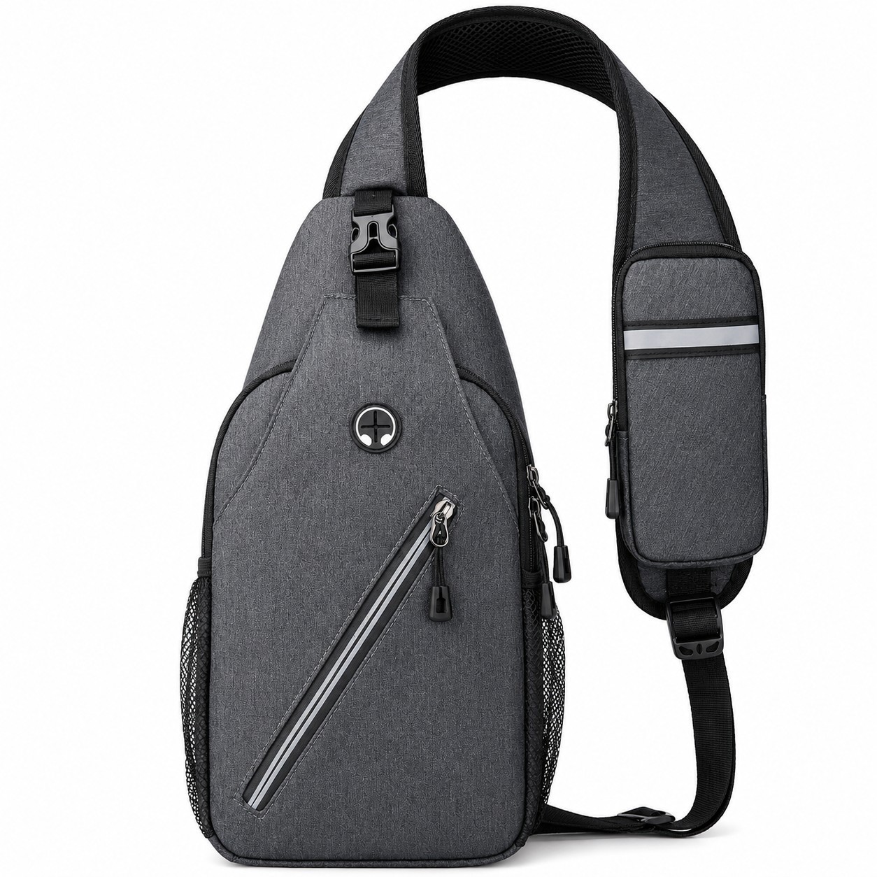 New Multifunctional Men’s Crossbody Shoulder Bag Hard-Wearing Canvas Chest Bag