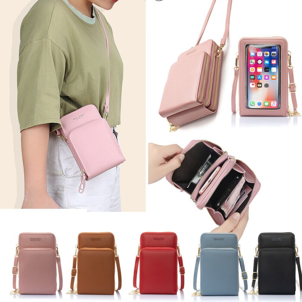 Small Crossbody Cell Phone Purse with Large Touch Screen for Women Mini Handbag