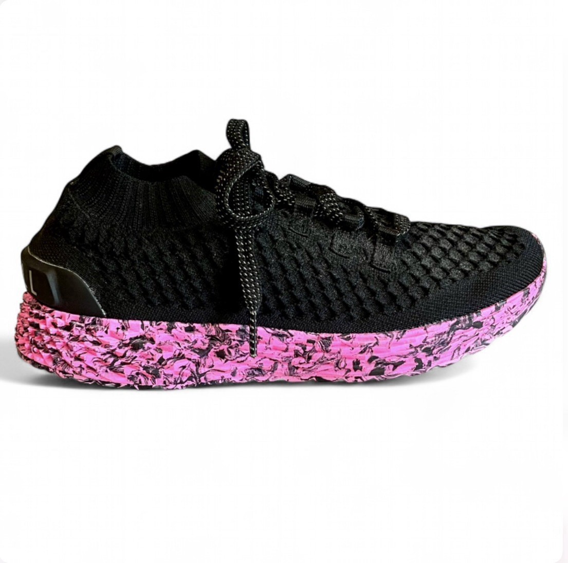 NOBULL NWOT Allday Knit Running Shoes Black Pink Marble Unisex 9.5W 8M MSRP $149