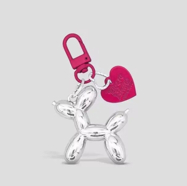 1pc Cute Jelly Balloon Dog Keychain Cartoon Pendant Unisex Key Accessory – NEW