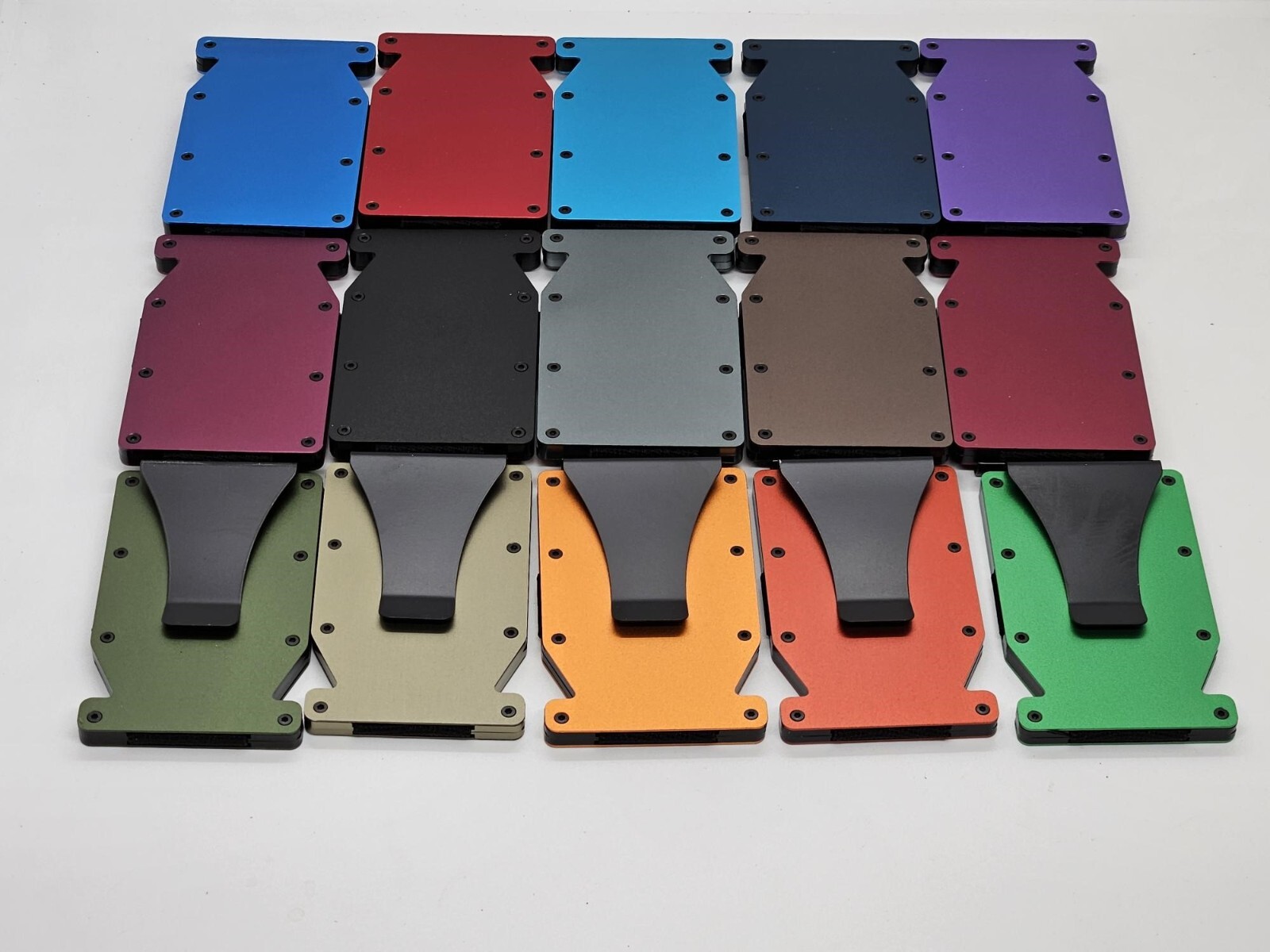 Blank Aluminum MRF-05 RFID blocking Minimalist wallets with money clip.
