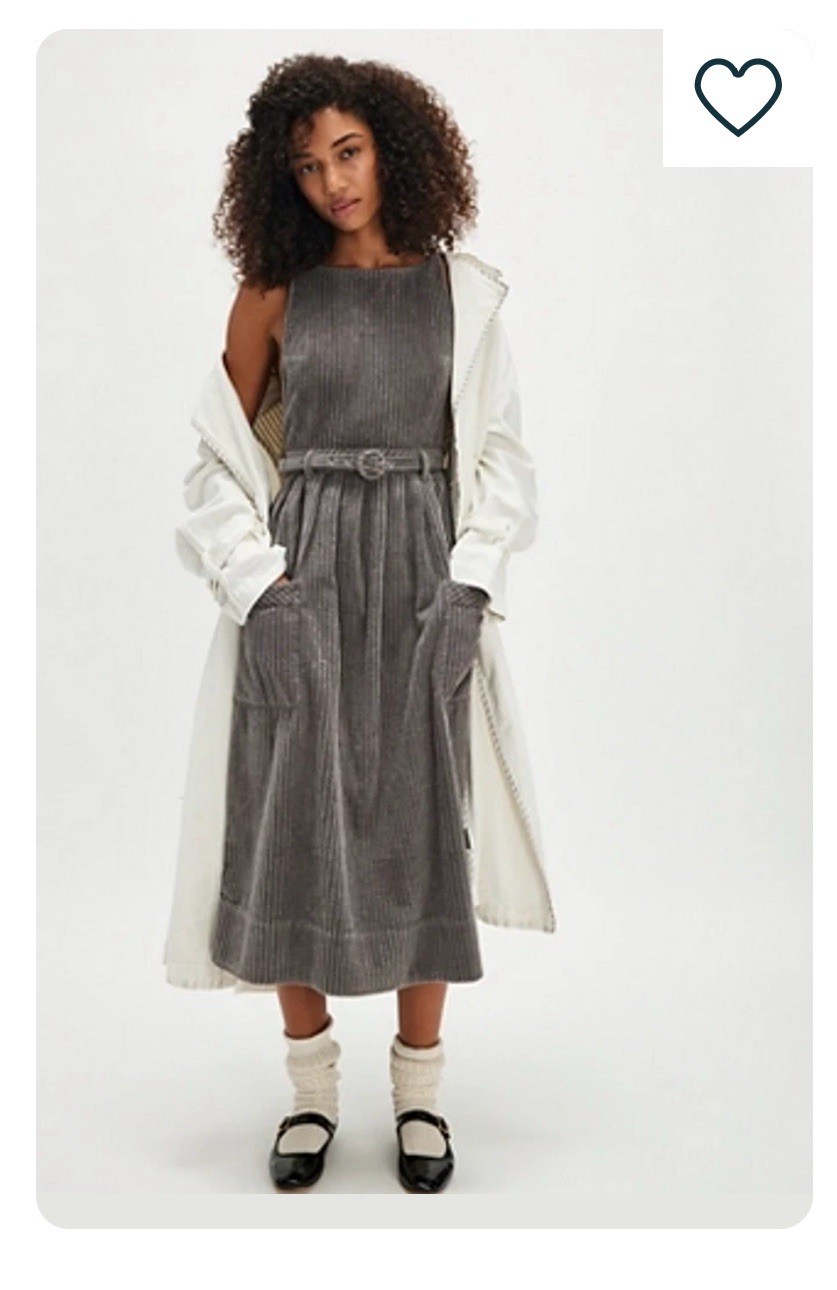 Free People The Other Side Corduroy Midi Dress Size 2 New* KC787-90
