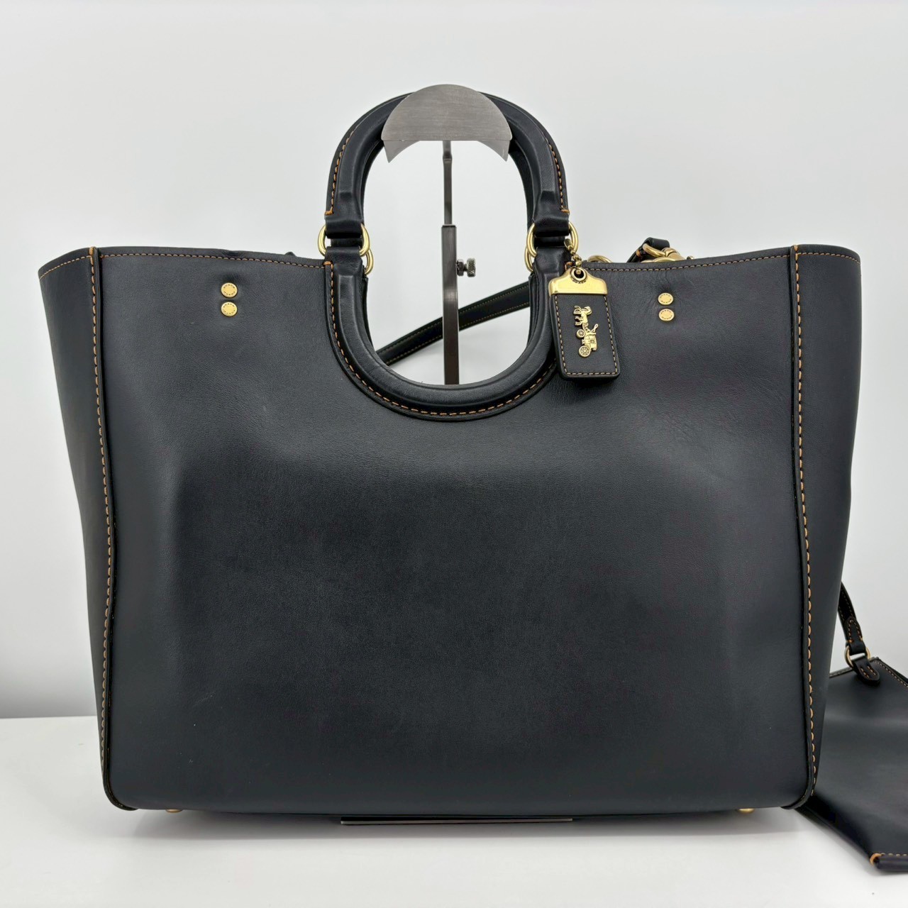 Coach Rae Tote Shoulder Bag Handbag CH787 Black Leather Authentic From Japan