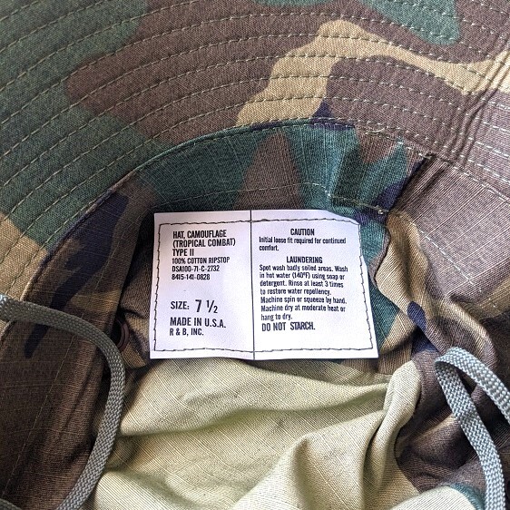 Vietnam ERDL Woodland Boonie Cover- Military Issue Boonie Hat