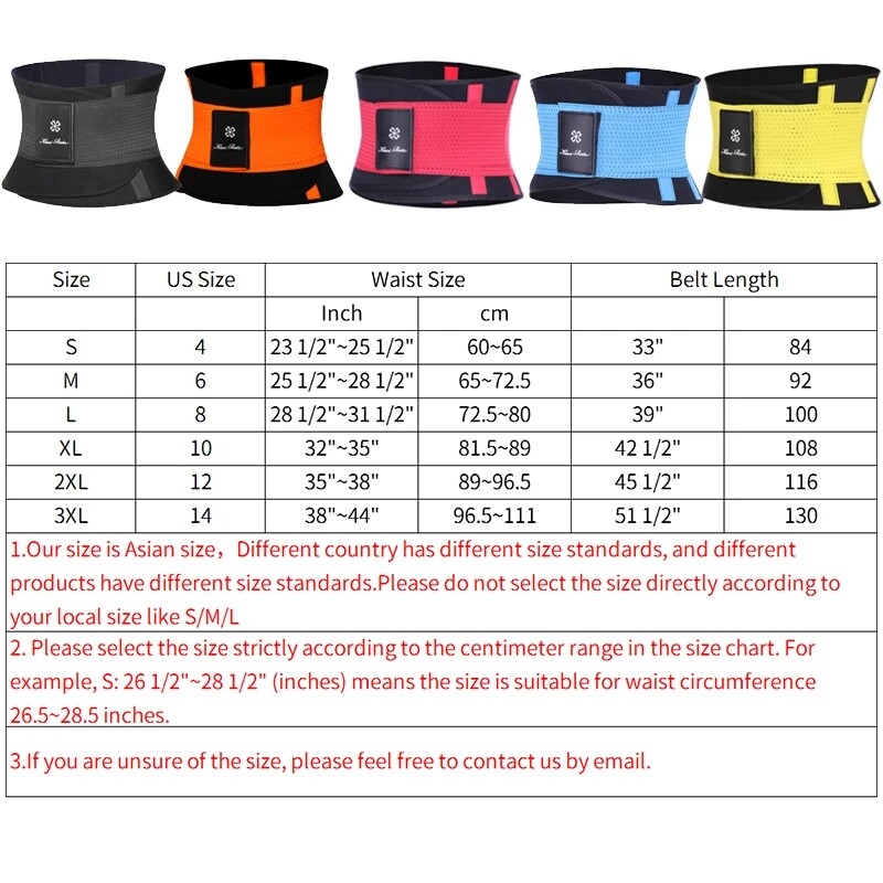 Sweat Waist Trimmer Belt Wrap Exercise Slimming Fat Burn Weight Loss Body Shaper