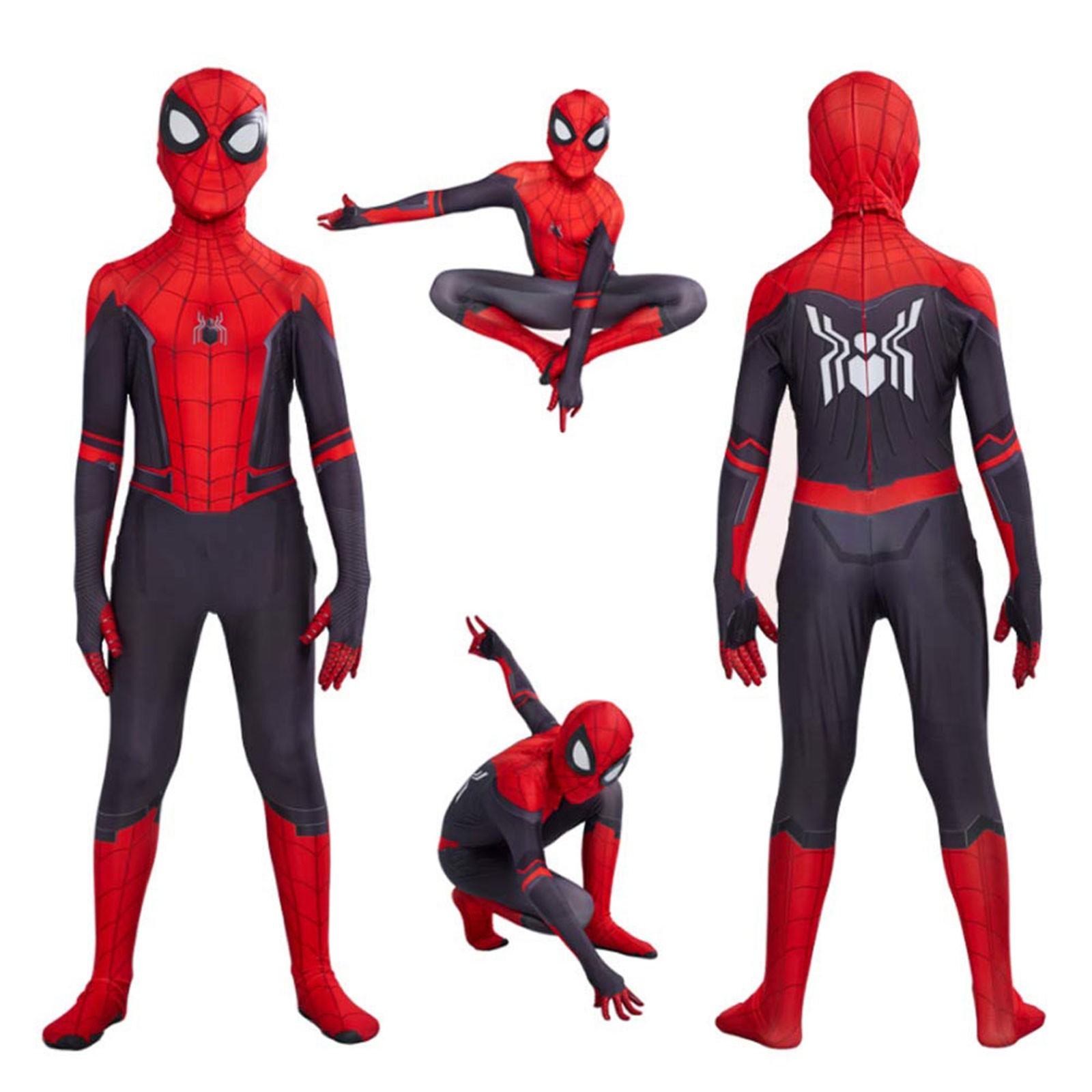Kids SpiderMan Boy Miles Morales Tobey Maguire Outfits Jumpsuit Cosplay Costume