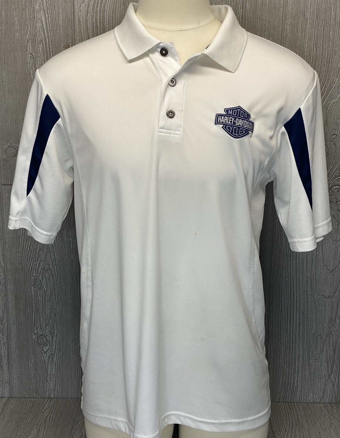 Harley Davidson Men’s Short Sleeve Embroidered Logo Golf Polo Shirt Size Large