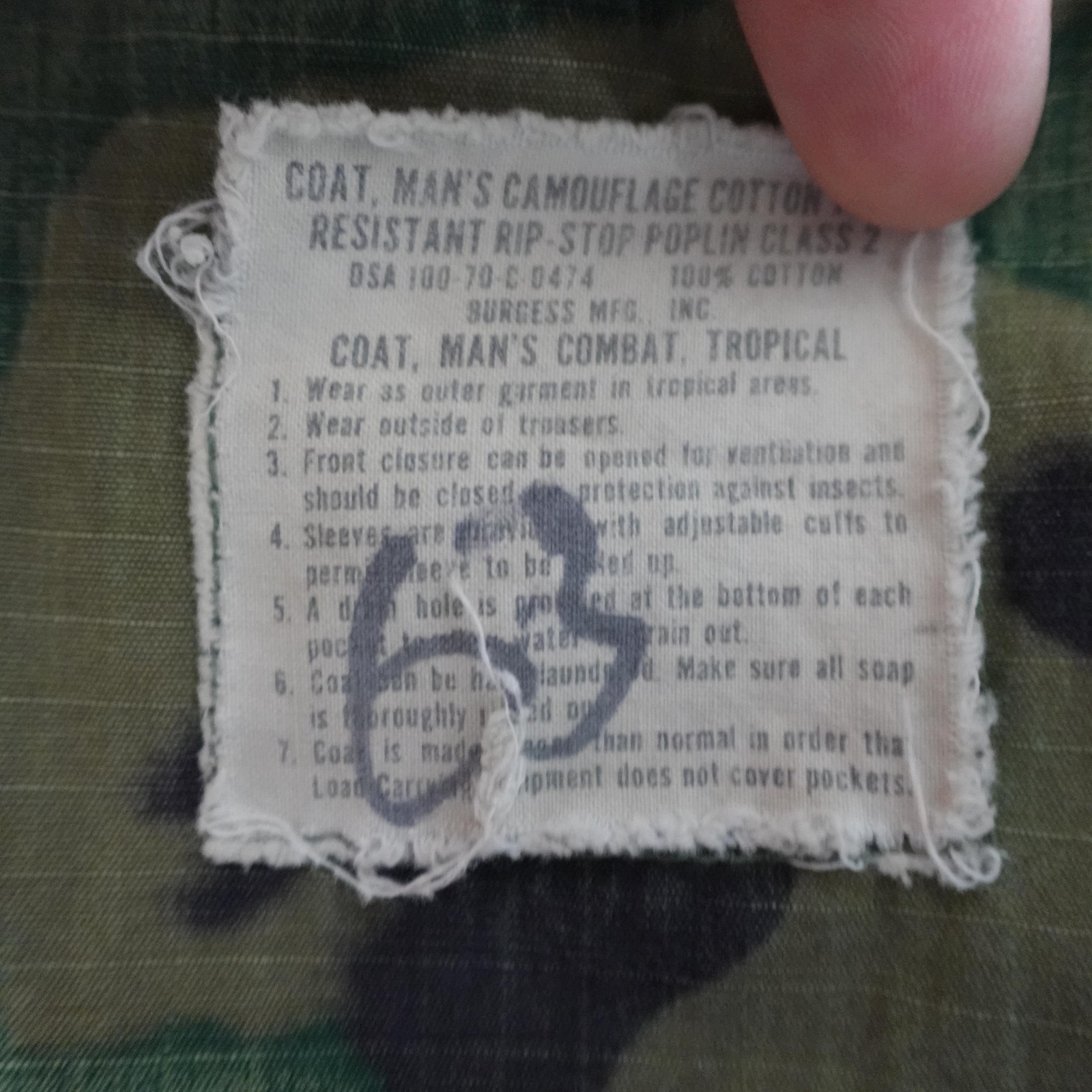 USMC ERDL Jungle Camo Jacket Mens Small Uniform Shirt Slant Pocket Vietnam 70s