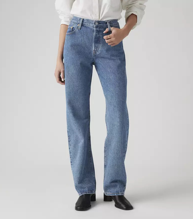 LEVI’S 501® ’90s Women’s Jeans Shout Out Stone – Medium Wash Non Stretch