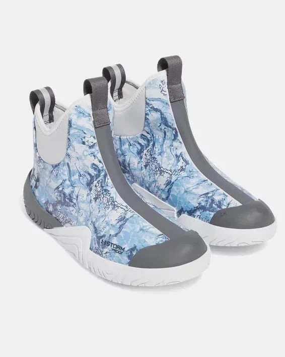 NEW Under Armour Men’s Snow Fishing Boots Storm Water Weather Proof Grey Blue 10