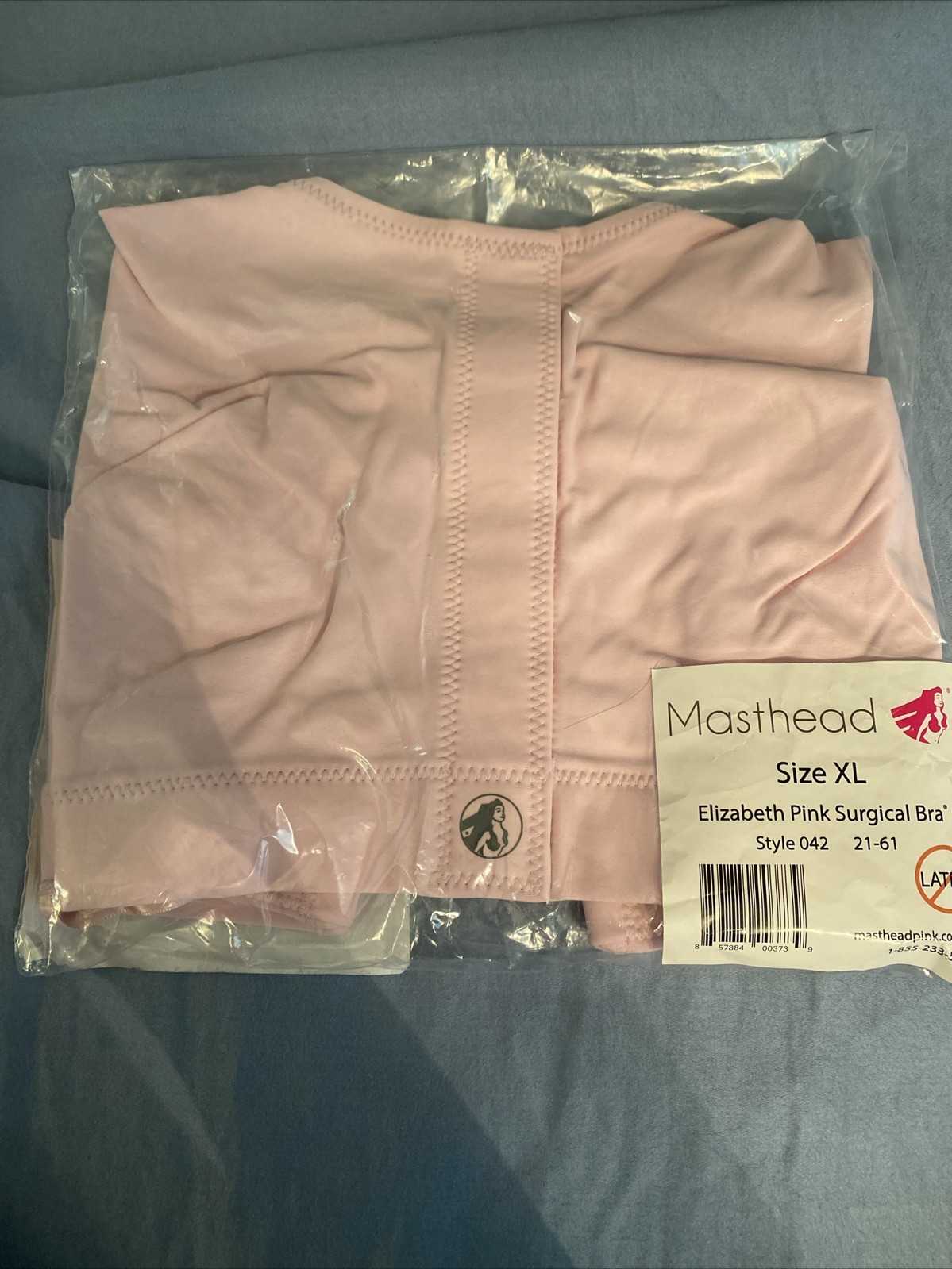 MASTHEAD Size XL Style 042 Elizabeth Pink Surgical Bra New In Bag