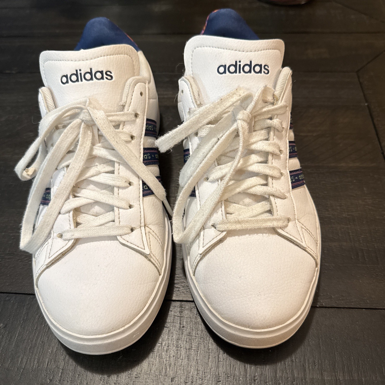 Adidas Grand Court 2.0 Cloudfoam Tennis Shoes GW7111 Floral Women Sz 7.5