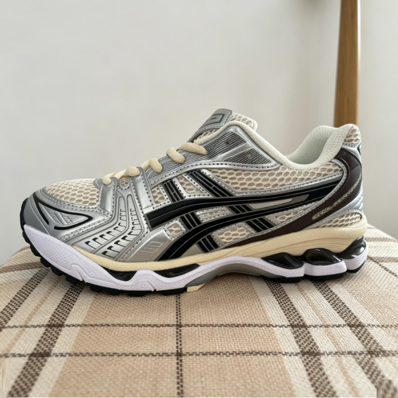 Pre-owned Asics Gel Kayano 14 Metalic Silver Cream US10