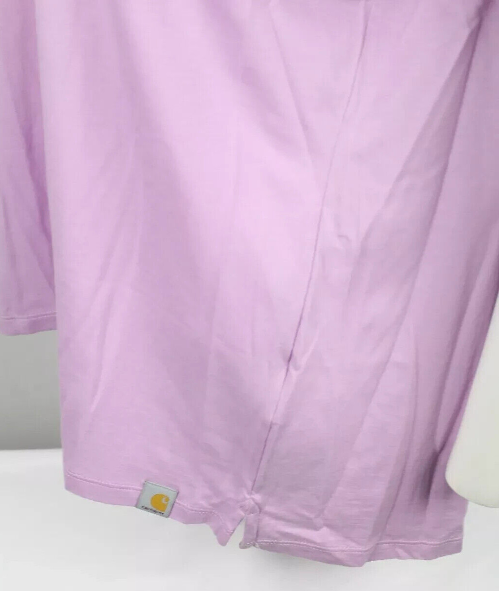Carhartt Women’s T Shirt V Neck Tencel Short Sleeve Relaxed Light Purple Violet