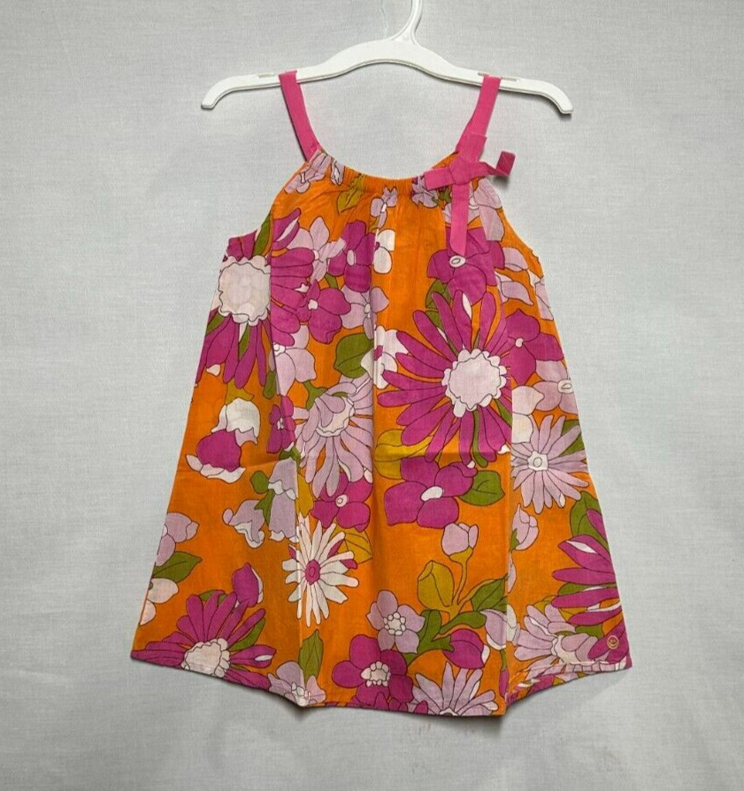Happy by Pink Chicken Girls’ Strap Dress – Citrus Orange 4