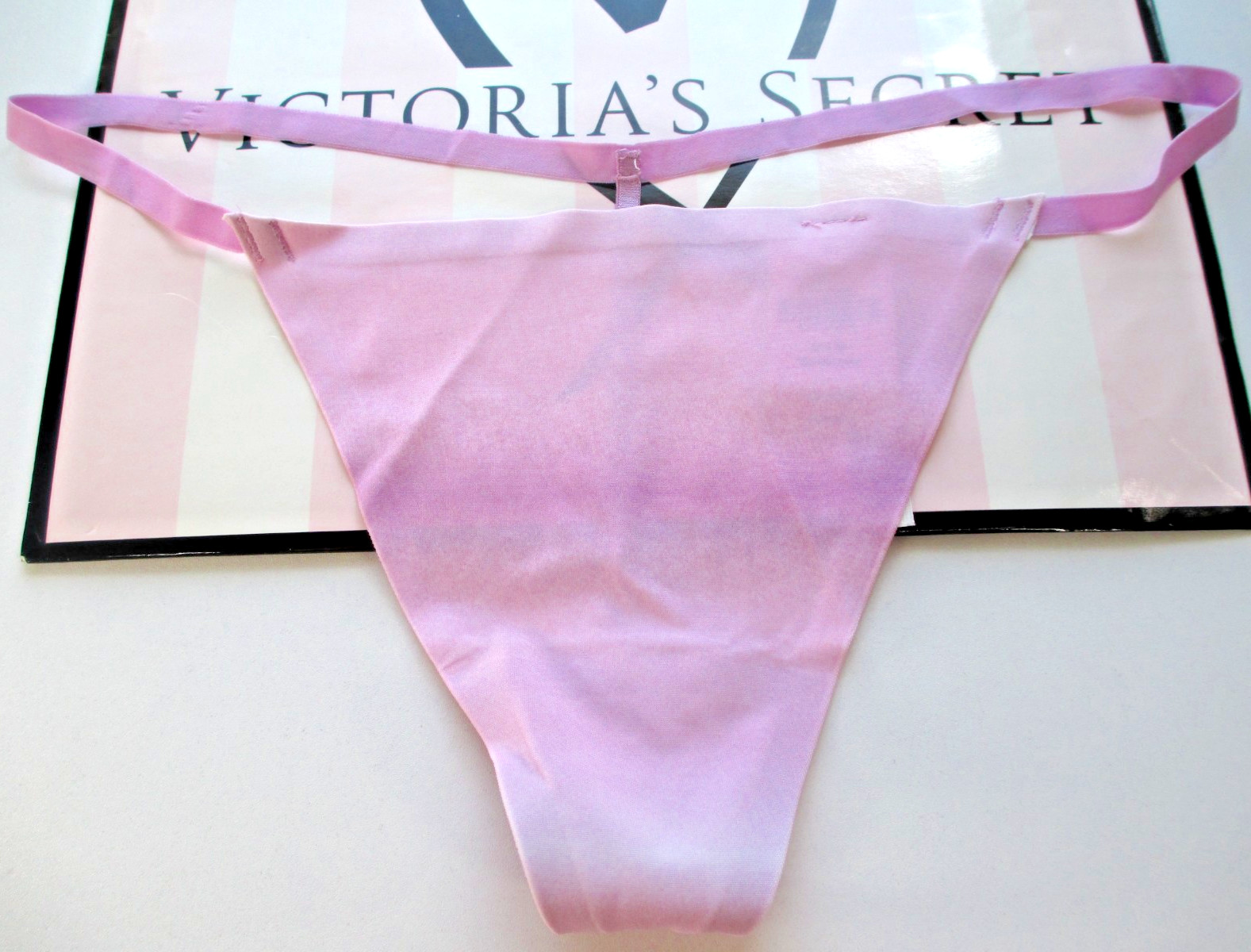 VICTORIA’S SECRET PINK No Show V-String Thong Panty S M L XL Purple NWT VS