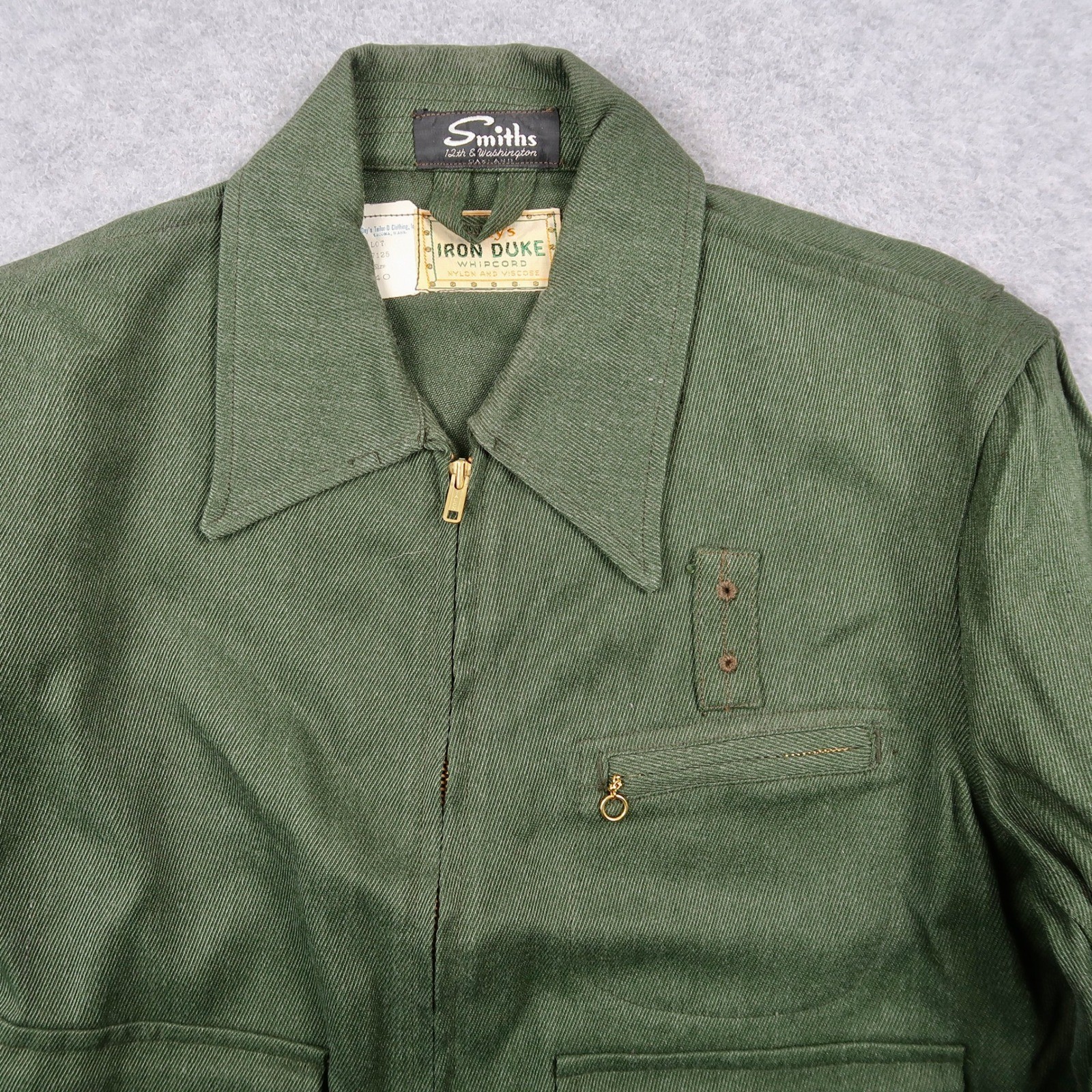 Vintage 60s Deadstock Days Iron Duke Whipcord Jacket Mens 40 Talon Zip Smiths